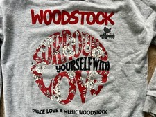 Orig. Grey Sweatshirt Red Love Peace Music License Woodstock Surround Limited Ra