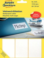 Avery Zweckform Vielzweck-Etiketten, 66 X 38 Mm, Weiß, Fp 1 Bis 40 Stk Spare 63%