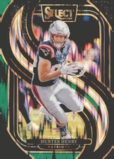 2024 Panini Select #160 Hunter Henry Black & Green Prizm Shock