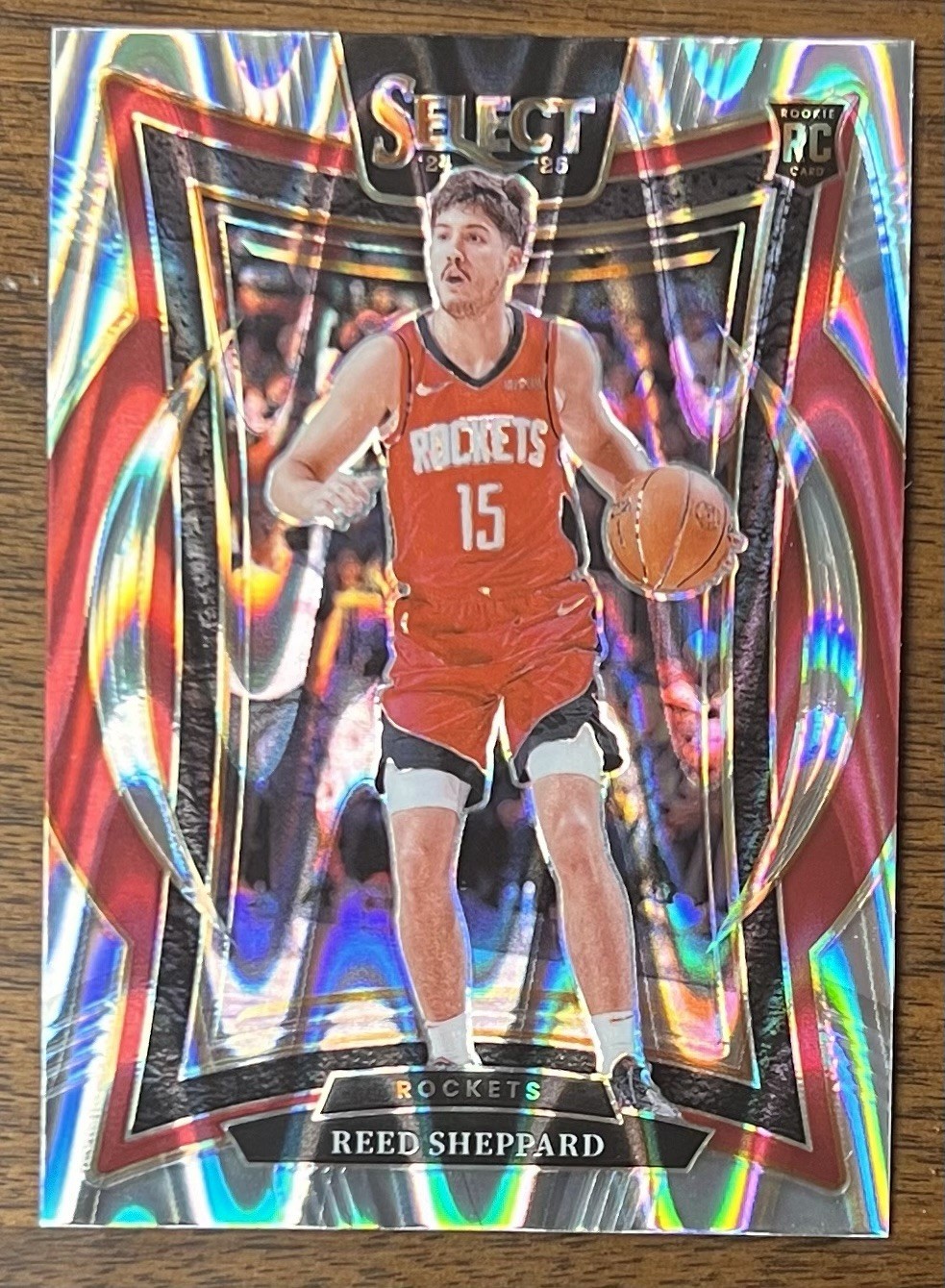 REED SHEPPARD 2024-25 SELECT CONCOURSE RC 68 SILVER TECTONIC PRIZM ROCKETS!