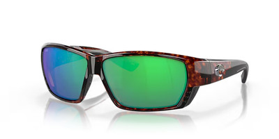 Costa Del Mar TUNA ALLEY POLARIZED Sunglasses Tortoise W/ Green Mirror 580P Lens