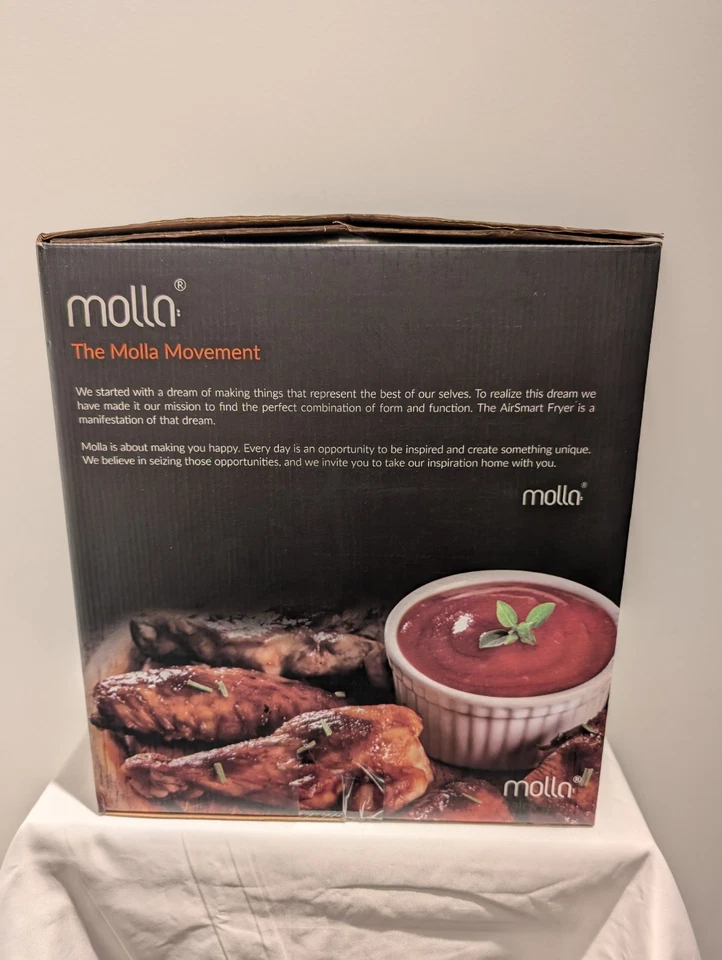 Freidora de aire Molla negra/plateada AirSmart dinámica sin aceite 3,2 L cesta de alimentos (nueva) Foto 4 de 4