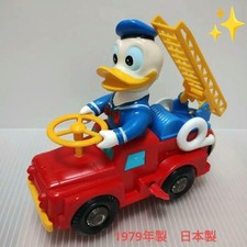 Masudaya Retro Donald Duck Fire Engine Wind-Up Disney Production