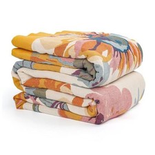 100 Cotton Boho Throw Blanket, Soft Lightweight Butterfly 60" 80" Floral Pt11