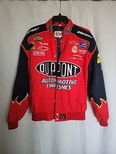 Vintage NASCAR Chase Authentics Dupont Jeff Gordon Flames  JH Design Jacket Sz M