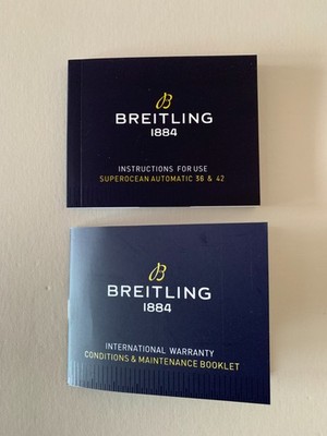 Breitling Instructions Superocean Automatic 38 & 42 and International Warranty