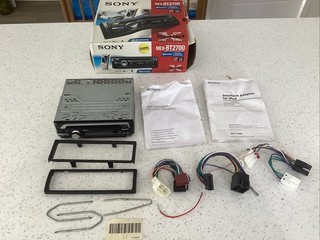 Boxed Sony MEX BT2700 Bluetooth Audio System Instructions Connectors Faceplate