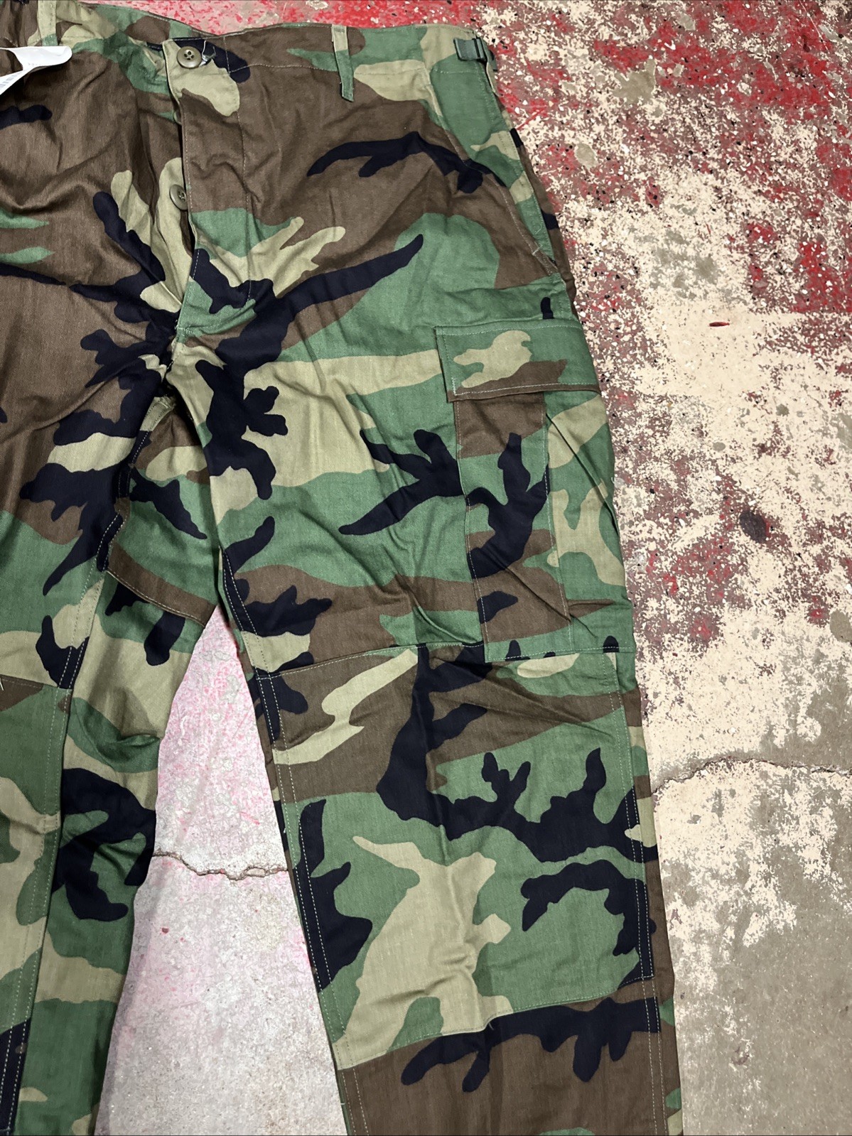 USGI US Military Woodland BDU Pants Trousers Large Long NWOT Vintage