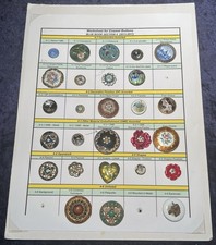 27x Large Antique & Vintage Enamel Rhinestone Button Collection on Card One Lot