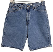 Vintage Levis 550 Jean Shorts Mens Size 38 Relaxed Fit Blue Cotton Denim 90s