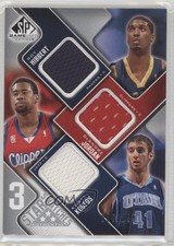 2009 SP Game Used 3 Star Swatches Roy Hibbert DeAndre Jordan Kosta Koufos 0af
