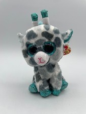New Ty Beanie Boos GIA Giraffe Teal Gray 2018 Claire's Exclusive 6" Tags