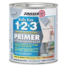 Zinsser Primer,Water,1 qt,Gray,Interior/Exterior 286258 Zinsser 286258 1 qt