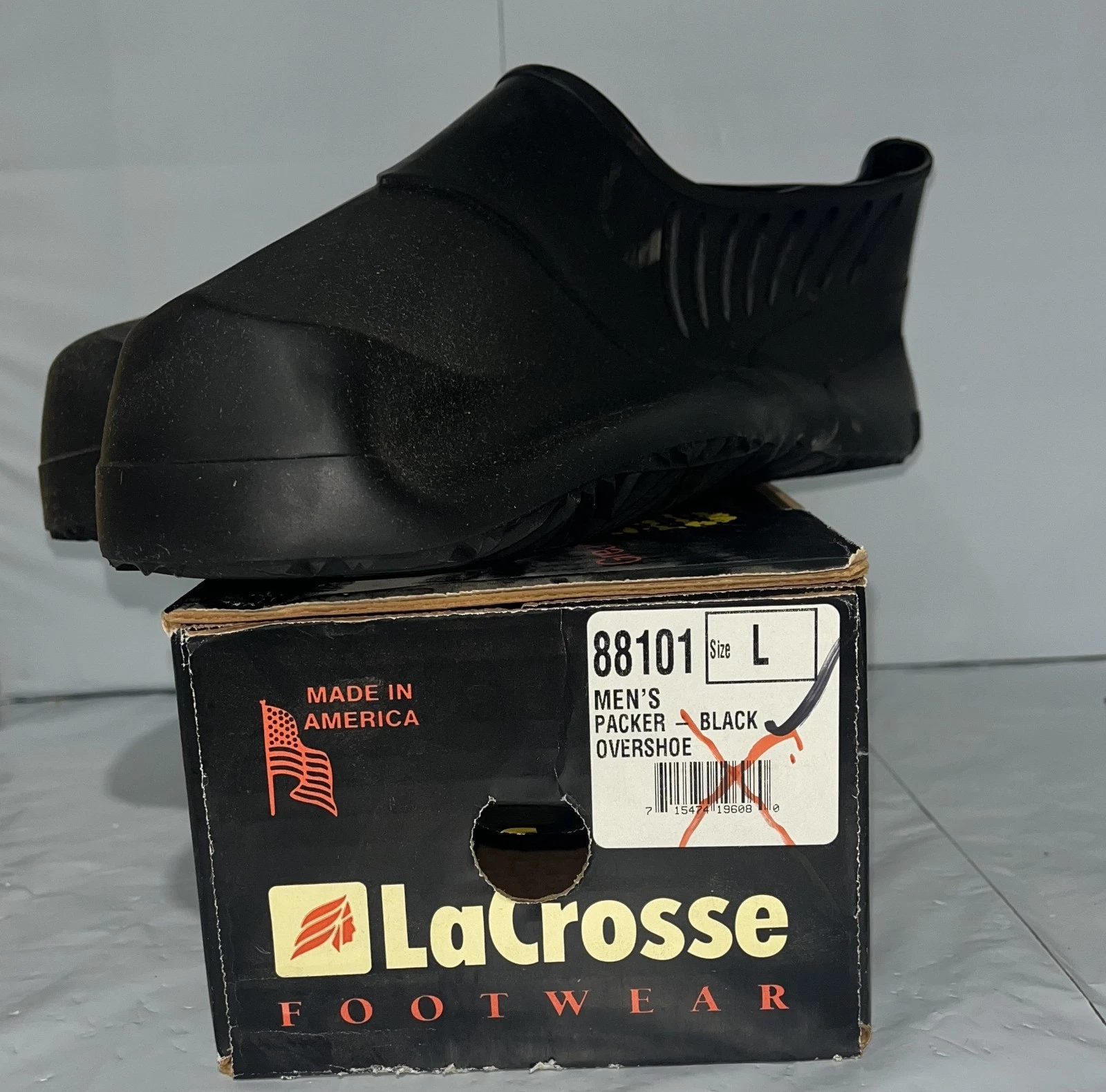 PVC Rubber Waterproof Over Work Boots Construction Shoes Rain Snow Galoshes LRG