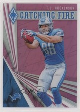 2019 Panini Phoenix Catching Fire Pink 122/199 TJ Hockenson #9 0v3r