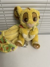 Disney Store Simba Lion King Plush Lovey Security Blanket 14  Stuffed Toy