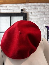 Vintage Red French Style Beret Red OS Little Stretch