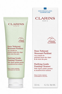 Clarins Purifying Gentle Foaming Cleanser with Alpine Golden Gentian 4.2 oz