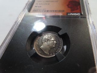 P50 Great Britain 1831 Silver 6 Pence Plain Edge NGC PROOF 65 Top Pop:5/0 Tied!