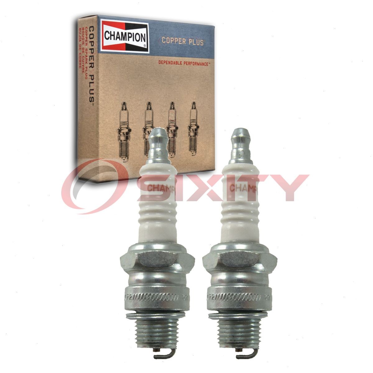2 pc Champion Copper Plus 587 Spark Plugs for W16LS R43L H8C CR43L C43L ATL4 me