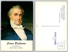 James Buchanan 15th US President Portrait Postcard Wheatland Lancaster PA Hess