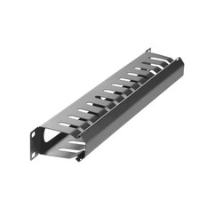 1U 19 Inch Cable Management Black Server Rack Wire Metal Rack Mount Cable Man...