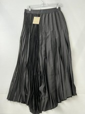 ALL SAINTS Jax Pleated Midi Skirt Women's Size US 10 Black