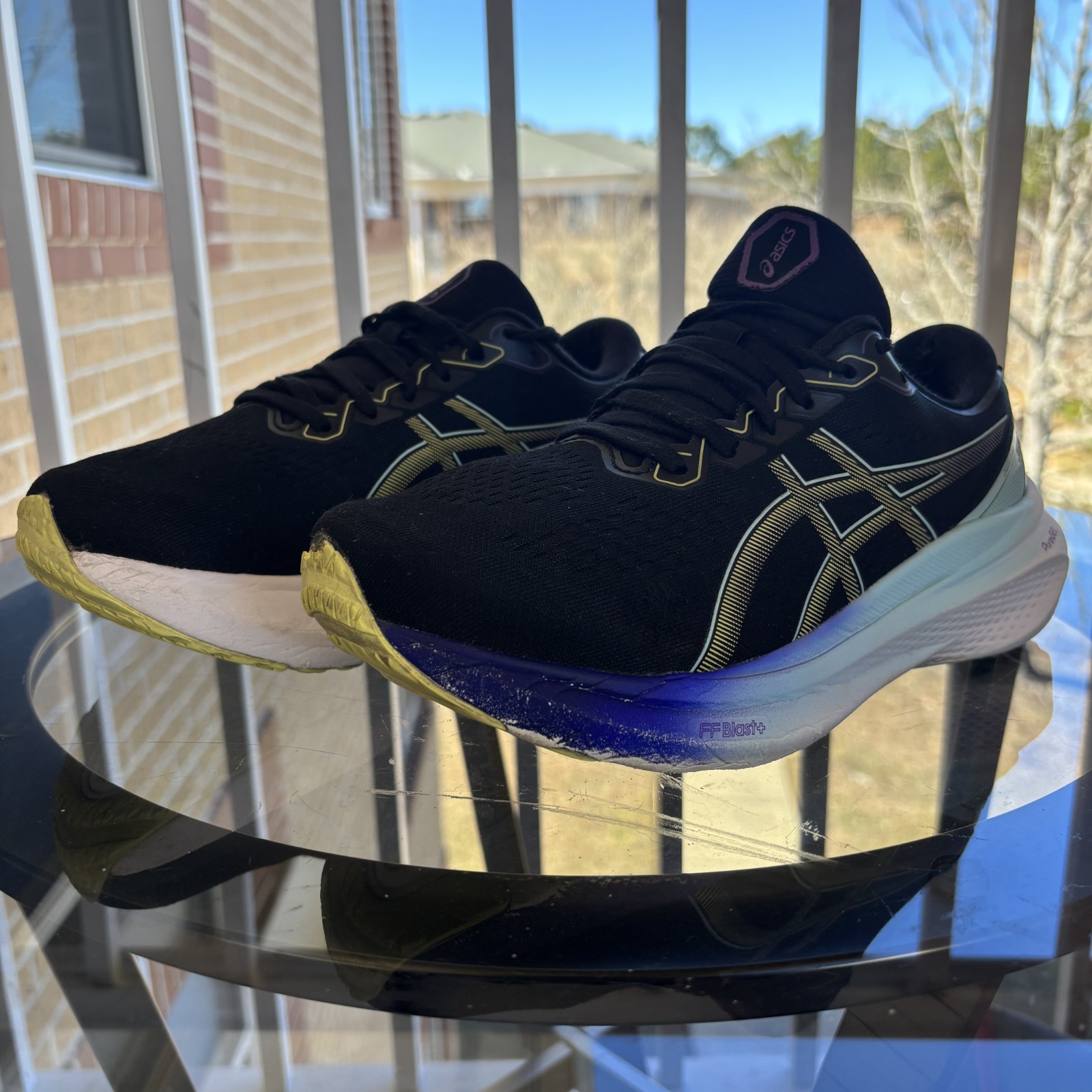 Asics Gel Kayano 30 Shoes Women's Size 7.5 Black Blue Athletic Running Sneakers thumbnail 3