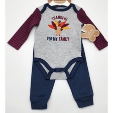 Baby 4 Piece Thankful Turkey Family Thanksgiv...
