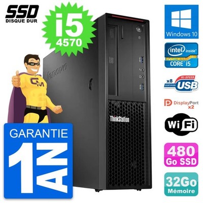 PC Lenovo ThinkStation P300 SFF Intel I5-4570 RAM 32GB SSD 480GB Windows 10 Wifi