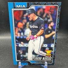 Jakob Marsee Rookie TEAM COLOR LOGO BORDER 2026 Topps Series 1 #37 Miami Marlins