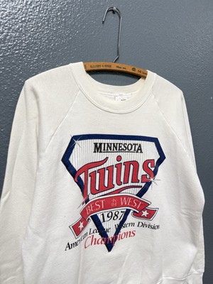 Vintage 1987 Minnesota Twins MLB World Series Champs Sweatshirt Large White