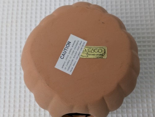 Enesco Clay Candle Holder Pumpkin Jack-O-Lantern Halloween Vtg Tea Light Gift - Picture 12 of 12