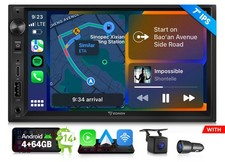 Cam2din 7 464gb Android 14 Car Stereo Radio Bluetooth Gps Sat Nav Carplay Dsp