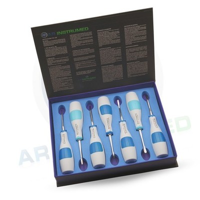 Silicone 7 PCS Set Dental Root Luxating Elevator Serrated Surgical Instruments
