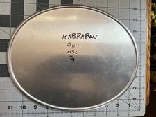 new tracker RACING NUMBER PLATE App. 9”x11”x032"1/4"edge bead Al.New OVAL  Kab