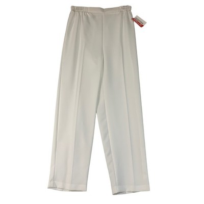 VTG Monterey Canyon White Dress Pants Elastic Waist Career Wear Size 8 Short USA