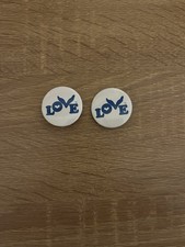 2x Coldplay Love Badges Blue