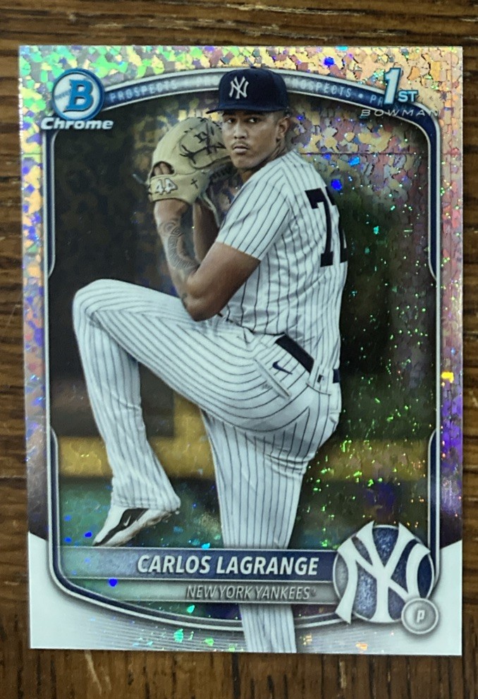 CARLOS LAGRANGE 2025 BOWMAN CHROME 1ST MINI DIAMOND REFRACTOR RC YANKEES