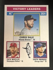 🔥Victory Leaders 2024 Topps Heritage Shota Imanaga / Chris Sale / Zack Wheeler