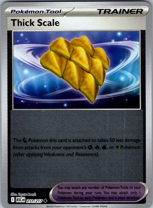 Thick Scale 211/217 Uncommon Ascended Heroes Pokemon Reverse Holo Near Mint