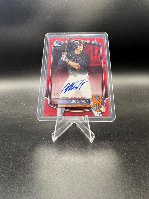2025 1st Bowman Draft Chrome Sapphire Red Refractor Mitch Voit Auto 5/5