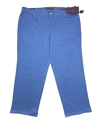 Gloria Vanderbilt Blue Jeans Pant Amanda Plus Sz 22W Short Taper Stretch Classic