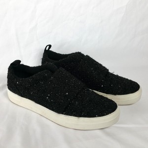 black sparkle slip on sneakers