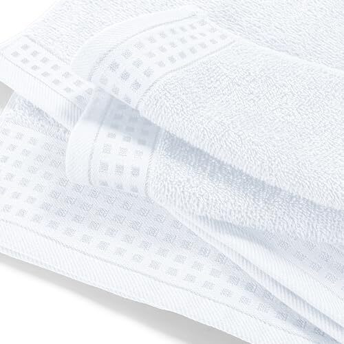 Ultra Soft 3 Pack Cotton Towel Set, Contains a Bath Towel 3 Pack Set White - Picture 2 of 5
