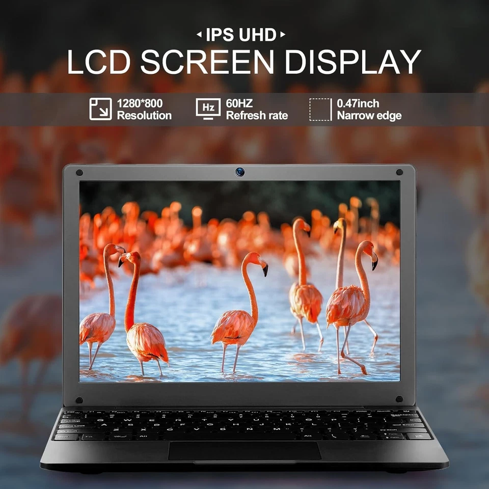 10.1'' Laptop Computer Quad Core Android 12 Mini Netbook 2G RAM64GB ROM für Kind - Bild 3 von 4