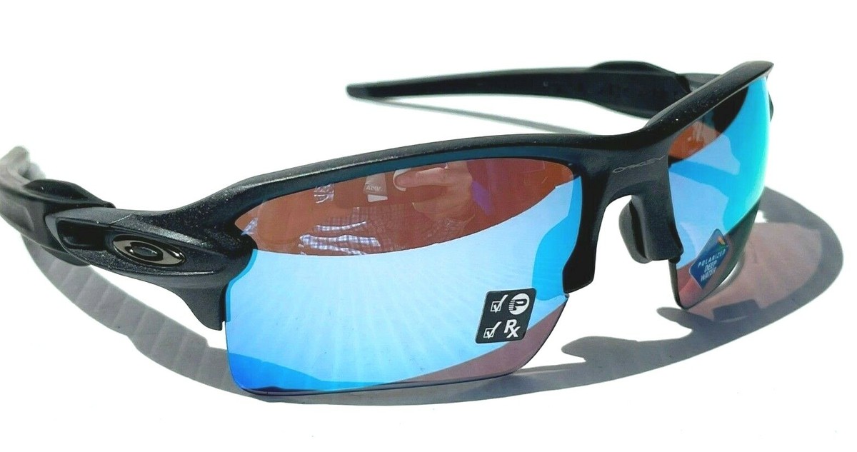 NEW Oakley Flak 2.0 XL Lead Steel PRIZM POLARIZED Deep Water NEW Oakley Flak 2.0 XL Lead Steel PRIZM POLARIZED Deep Water