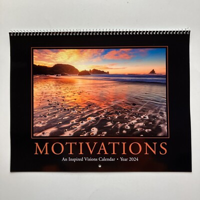 Motivations Impaired Vision 12 Month 2024 Hanging Wall Calendar 11'' x 8.5''