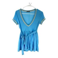 525 America | M Medium Blue Tie Top