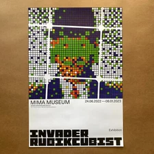 Invader Rubikcubist Street Pop Art Print Poster Lithograph Mima Museum Rare